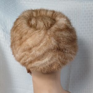 Vintage Mink Pillbox Hat